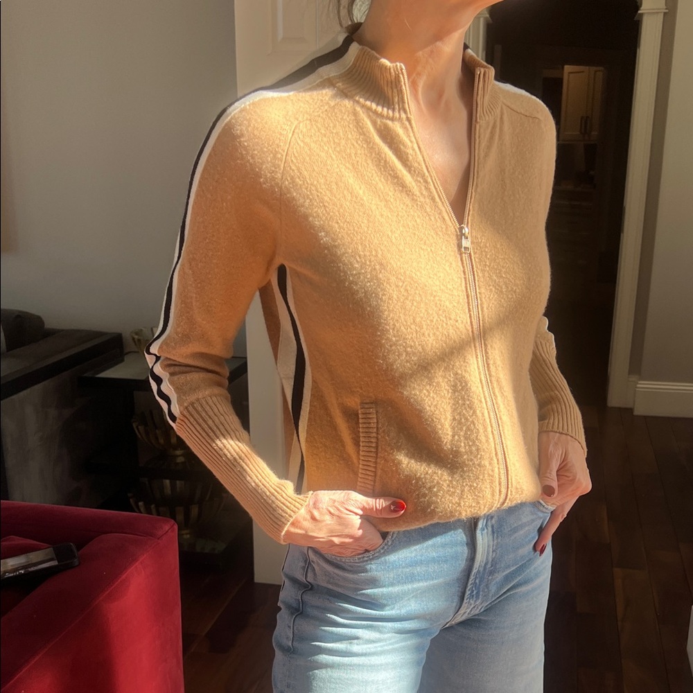 Minnie Rose Tan Knit Sweater